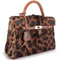 Оригинальная женская сумка из настоящего меха козы Leopard