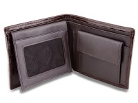 Кошелек из кожи крокодила с монетницей