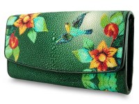 Модный женский бумажник из кожи ската