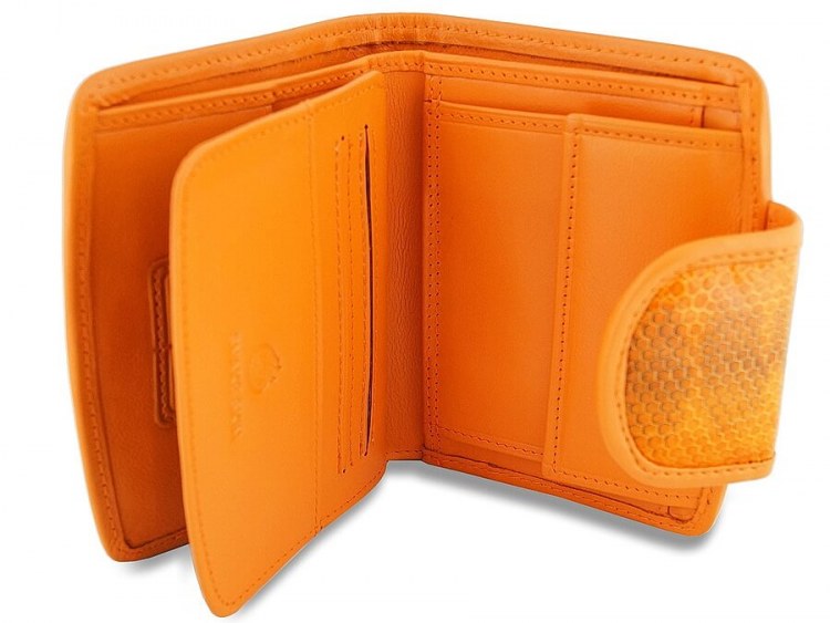 Женский бумажник из кожи змеи Orange купить
