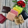 Модный зеленый кошелек за молнии из настоящей кожи крокодила
